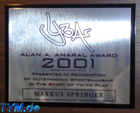 Jumpers Alan Amaral Award 2001